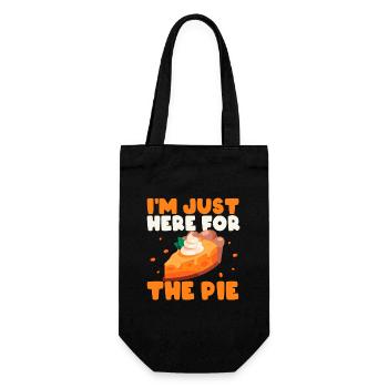 Je suis juste ici pour le gâteau citrouille merci - Sac à bouteille - noir - Devant