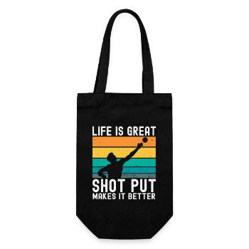 Lancer du poids Athlétisme - Sac à bouteille - noir - Devant