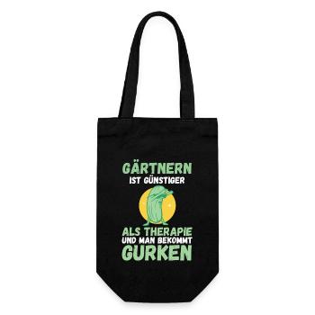Gartenarbeit Hobbygärtner Gärtner Garten - Geschenkbeutel für Flaschen - Schwarz - Vorne
