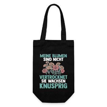 Gartenarbeit Hobbygärtner Gärtner Garten - Geschenkbeutel für Flaschen - Schwarz - Vorne