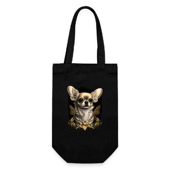 Chihuahua - Cute and beautiful coloured Dog Love - Gift Bag for Bottles - black - Front