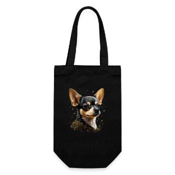 Chihuahua - Cute and beautiful coloured Dog Love - Gift Bag for Bottles - black - Front