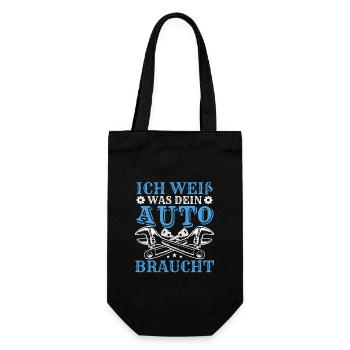 Automechaniker Lustig Humor Auto Werkstatt - Geschenkbeutel für Flaschen - Schwarz - Vorne