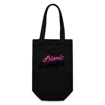 Bionisches Hüft-grandpa-design Für Die Genesung - Geschenkbeutel für Flaschen - Schwarz - Vorne