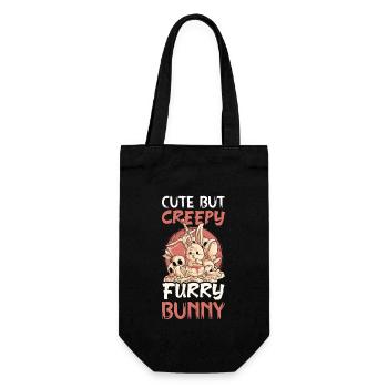 Horror Hase Mord Horrorfilm Fan Goth Gothic - Geschenkbeutel für Flaschen - Schwarz - Vorne