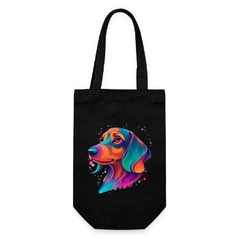 Dachshund, Dog, Faithful Companion & Pet Love - Gift Bag for Bottles - black - Front