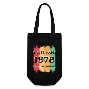 Vintage 1978 45 years anniversary gift idea man - Gift Bag for Bottles - black - Front