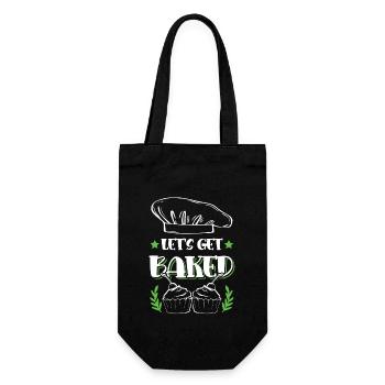 Lets get Baked - Gift Bag for Bottles - black - Front