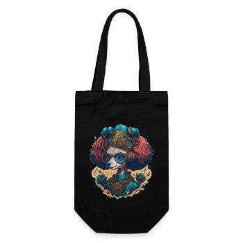 Steampunk Poodle - Retro Mechanic Dog Pet - Gift Bag for Bottles - black - Front