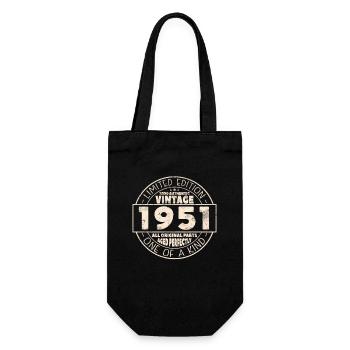 Gift 1951 72/73 years - Gift Bag for Bottles - black - Front
