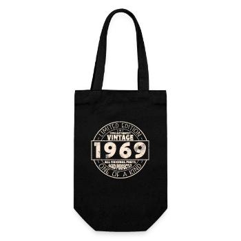 Vintage 1969 Gift 54/55 Years - Gift Bag for Bottles - black - Front