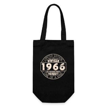 Gift 1966 Vintage 57/58 Years - Gift Bag for Bottles - black - Front