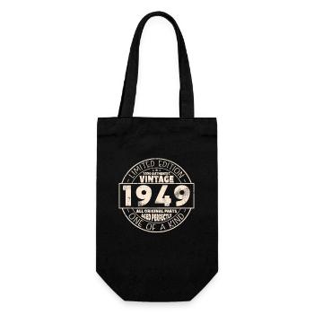 Vintage 1949 Gift 74/75 Years - Gift Bag for Bottles - black - Front
