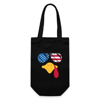 Cool Turkey Face Sunglasses American - Gift Bag for Bottles - black - Front
