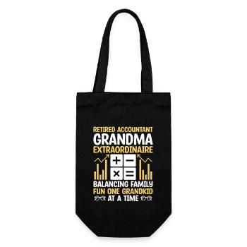 Grand-mère à la retraite Pensioner Comptable Banque - Sac à bouteille - noir - Devant