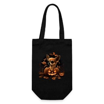 Chihuahua Costume d'Halloween - Citrouille - Sac à bouteille - noir - Devant