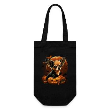 Chihuahua Costume d'Halloween - Citrouille - Sac à bouteille - noir - Devant