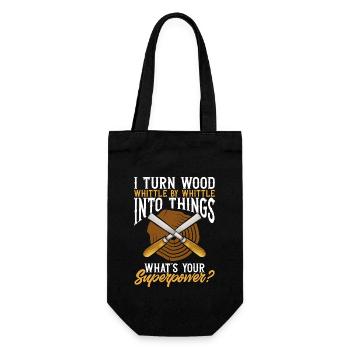 Woodworking carving carpenter - Gift Bag for Bottles - black - Front
