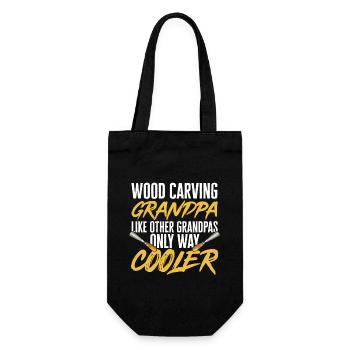 Woodworking carving carpenter - Gift Bag for Bottles - black - Front