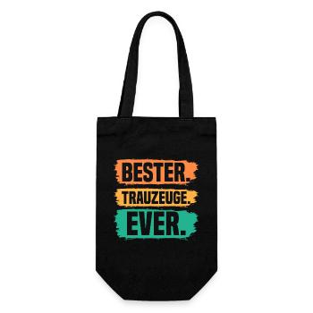 Hochzeit Junggesellenabschied Trauzeuge - Geschenkbeutel für Flaschen - Schwarz - Vorne