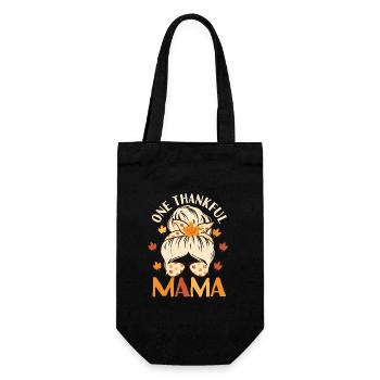 Une récolte automne-automne drôle de maman reconnaissante - Sac à bouteille - noir - Devant