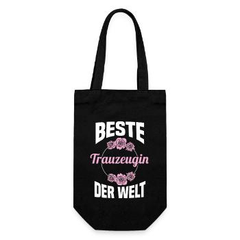 Hochzeit Junggesellenabschied Trauzeugin - Geschenkbeutel für Flaschen - Schwarz - Vorne