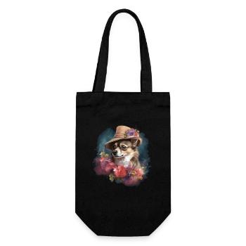 Chihuahua - Dame Anglaise Robe Chien - Sac à bouteille - noir - Devant