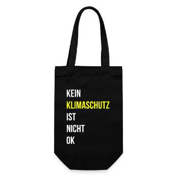 Klima Klimaschutz Spruch - Geschenkbeutel für Flaschen - Schwarz - Vorne