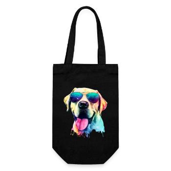 Labrador Retriever - Geschenkbeutel für Flaschen - Schwarz - Vorne