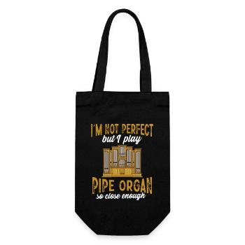 Orgelspieler Organist Kirchenorganist Orgel - Geschenkbeutel für Flaschen - Schwarz - Vorne