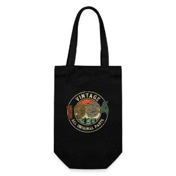 1984 Birthday Vintage All Original Parts - Gift Bag for Bottles - black - Front