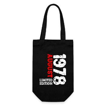1978 August Limited Edition 45. Geburtstag Outfit - Geschenkbeutel für Flaschen - Schwarz - Vorne