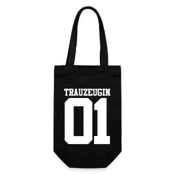 Hochzeit Junggesellenabschied Trauzeugin - Geschenkbeutel für Flaschen - Schwarz - Vorne