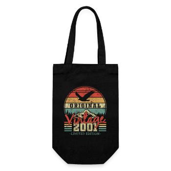Original Vintage 2001 - Gift Bag for Bottles - black - Front