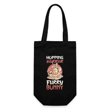 Horror Hase Mord Horrorfilm Fan Goth Gothic - Geschenkbeutel für Flaschen - Schwarz - Vorne