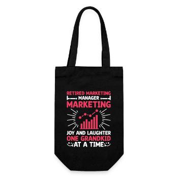 Retired Grandma Pensioner Pension Marketer Marketi - Gift Bag for Bottles - black - Front