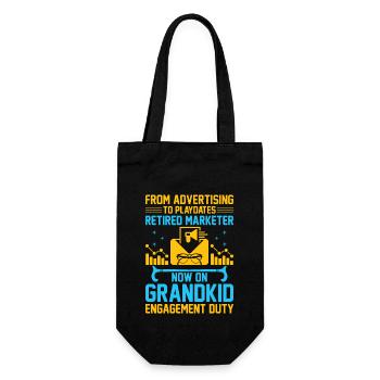 Retired Grandma Pensioner Pension Marketer Marketi - Gift Bag for Bottles - black - Front