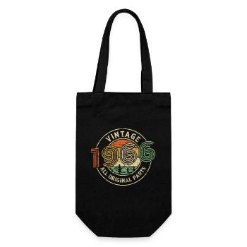 1966 Birthday Vintage All Original Parts - Gift Bag for Bottles - black - Front