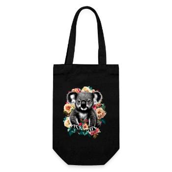 Koala - Gift Bag for Bottles - black - Front
