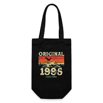 Original 1995 Birthday Gift - Gift Bag for Bottles - black - Front