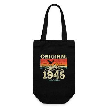 Original 1945 Geburtstags-Geschenk - Geschenkbeutel für Flaschen - Schwarz - Vorne