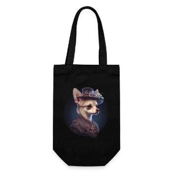 Chihuahua - Dame Anglaise Robe Chien - Sac à bouteille - noir - Devant