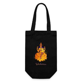 Hindu God - Lakshmi - Gift Bag for Bottles - black - Front