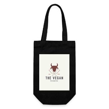 The Vegan - Geschenkbeutel für Flaschen - Schwarz - Vorne