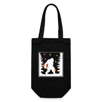 Bigfoot Pilgrim Turkey Pumpkin Thanksgiving Day - Sac à bouteille - noir - Devant