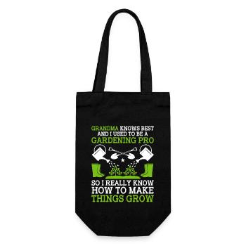 Gardener Retired Grandma Pensioner Gardening Garde - Gift Bag for Bottles - black - Front