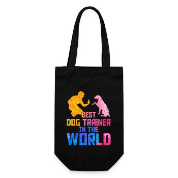 Best Dog Trainer In The World Training Job Saying - Gift Bag for Bottles - black - Front