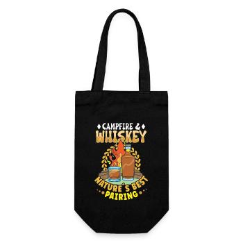 Campfire Nights Whisky Delights Outdoor-abenteuer - Geschenkbeutel für Flaschen - Schwarz - Vorne