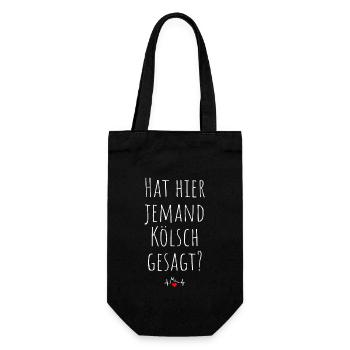Hat Hier Jemand Kölsch Gesagt Kölner Karneval Köln - Geschenkbeutel für Flaschen - Schwarz - Vorne