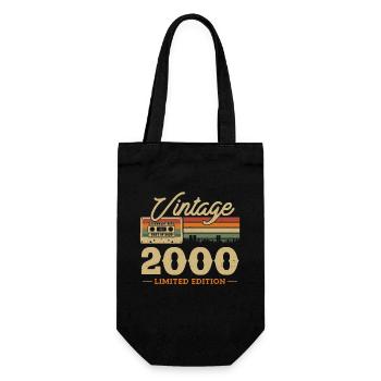2000 - 23/24 years birthday - Gift Bag for Bottles - black - Front